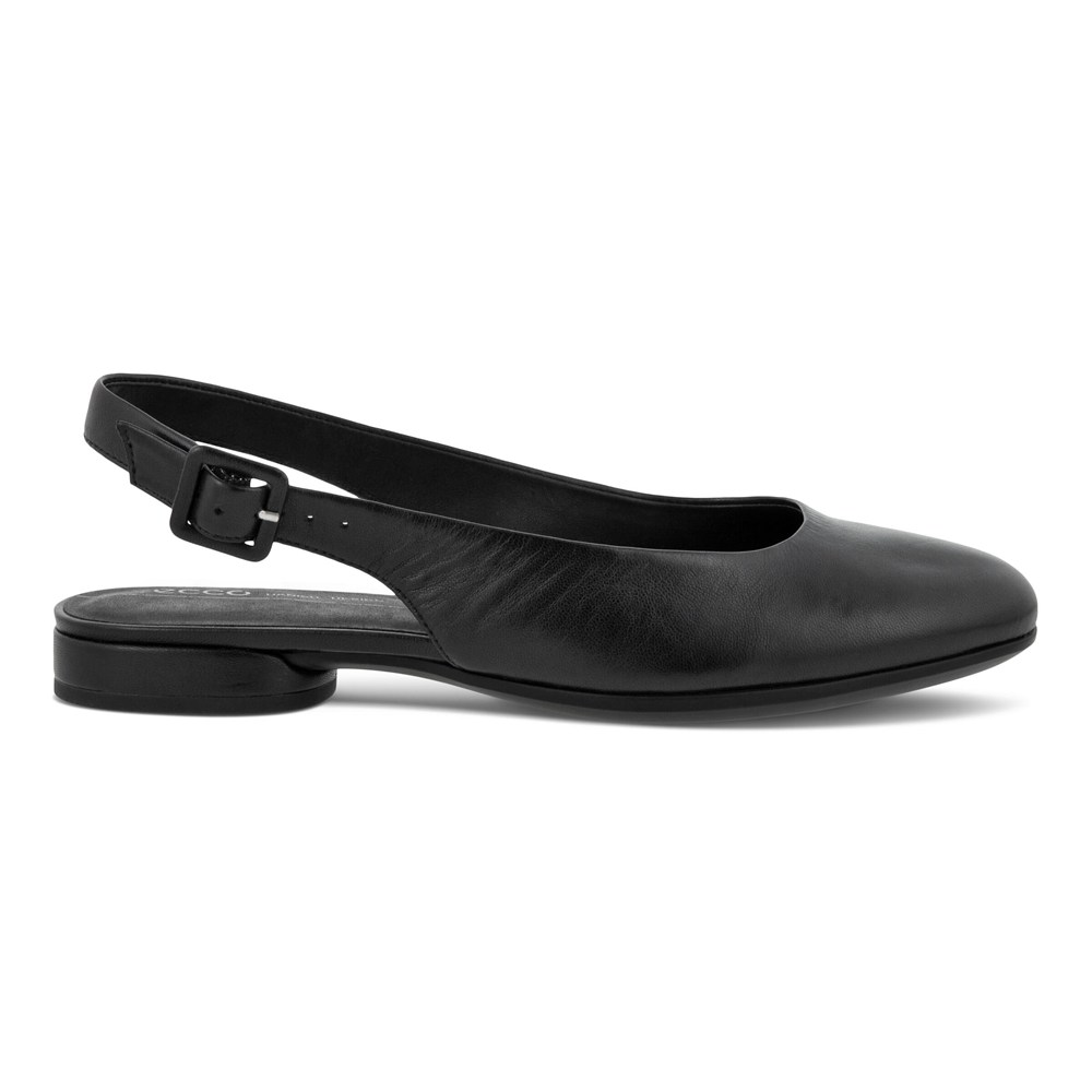 Zapatos De Vestir Mujer - ECCO Anine Sling-Back Flats - Negros - LRT501387